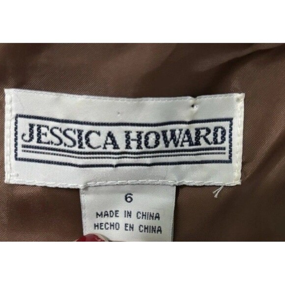 Vtg. Jessica London Polkadot Brown Mini Dress Bow Retro 70’s Colorful Y2K Sz 6 - Picture 4 of 7